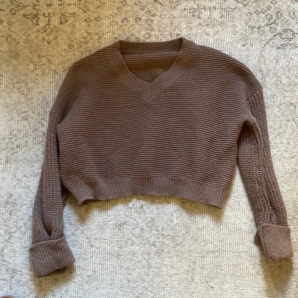 Commense brown cropped sweater